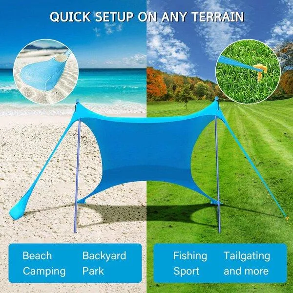 Beach Sunshade Beach Tent- Perfect Sun Shelter-beach Shade Tent