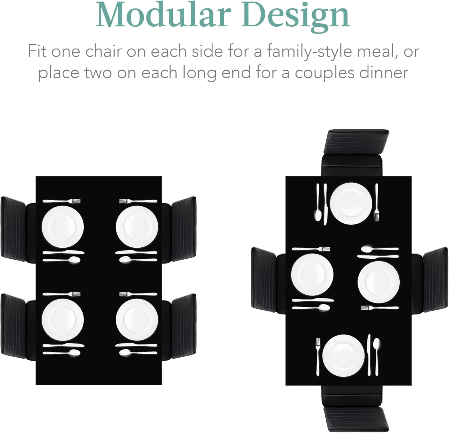 Best Choice Products 5-Piece Glass Dining Set, Modern Kitchen Table Furniture for Dining Room, Dinette, Compact Space-Saving w/Glass Tabletop, 4 Upholstered PU Chairs, Metal Steel Frame - Black