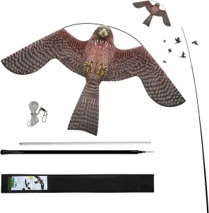 Birds Scaring Hawk Flying Kite with Pole Professional Pigeon Scarer