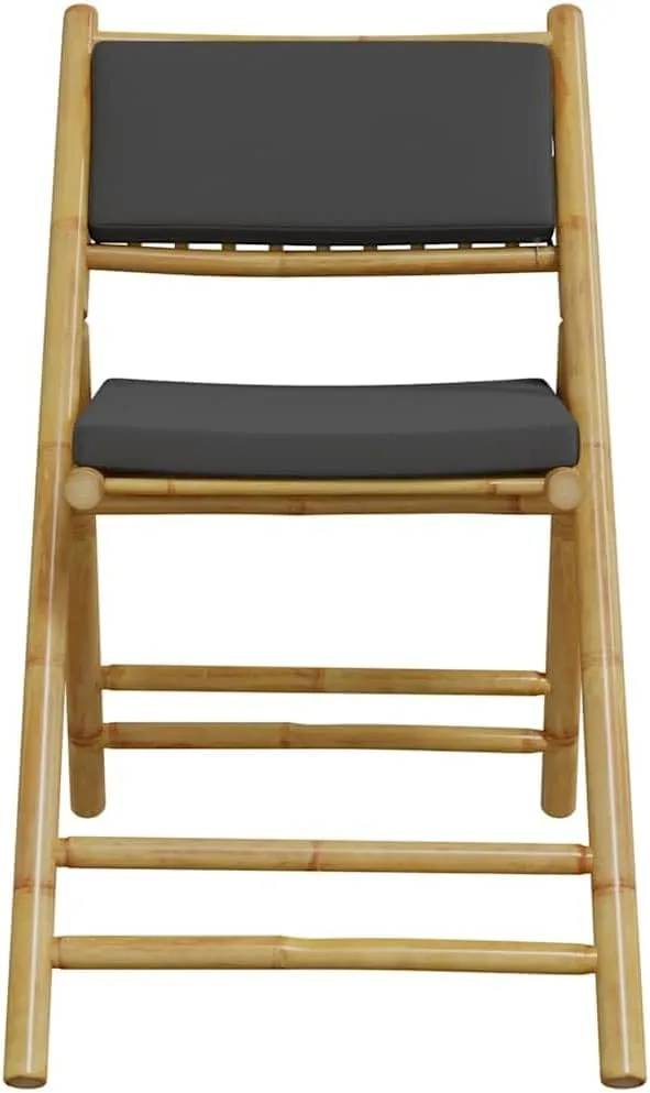 Bistro Chair Set of 6, Outdoor Dining Chairs with Dark Grey Cushions, Patio Furniture, Balcony, Garden and Stackable Chairs
