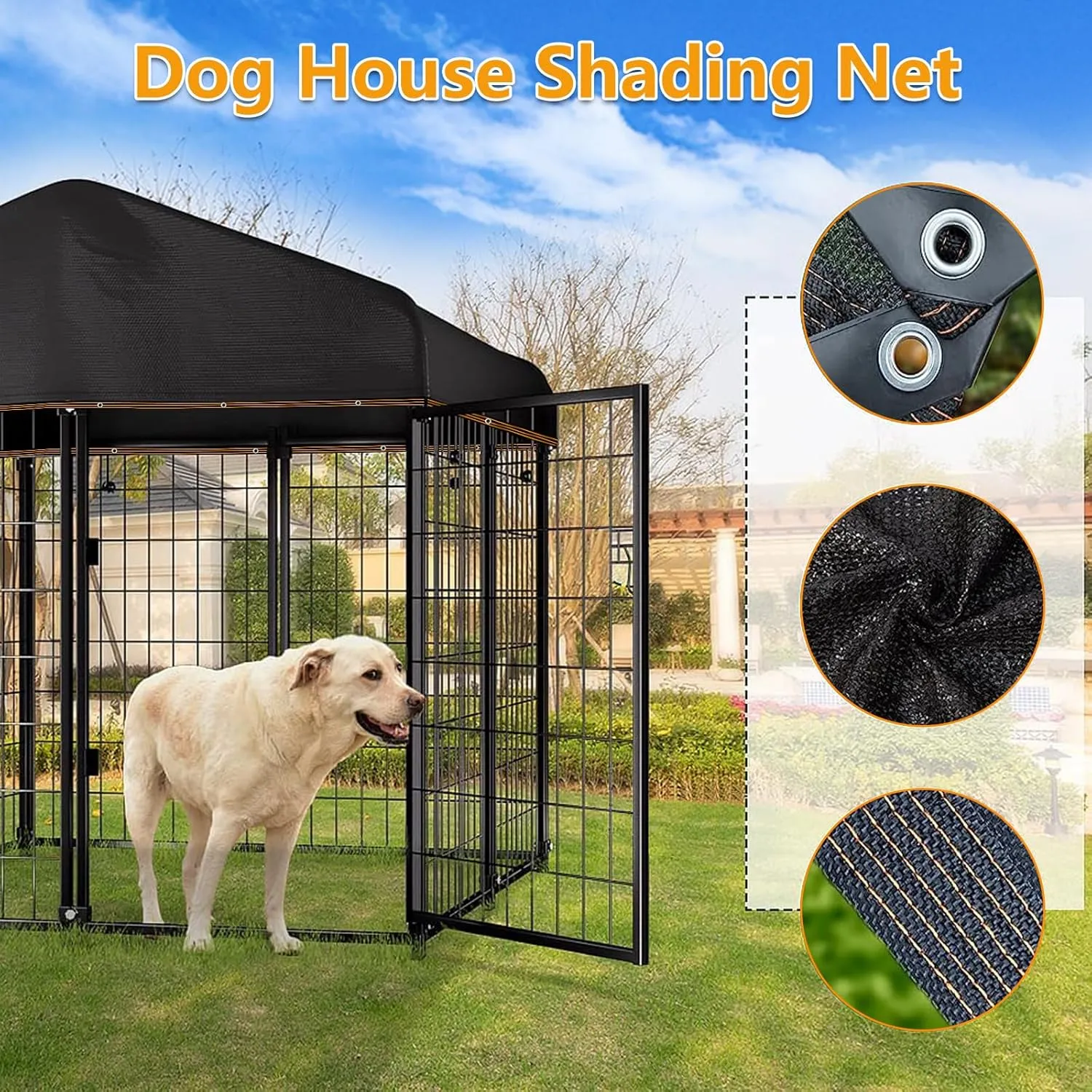 Black Shade Cloth,90% Durable Mesh Tarp with Grommets, Resistant Garden Sun Shade Netting, Shading Antifreezing for Pergola Greenhouse Plants Growing Chicken Coop Shade Cover
