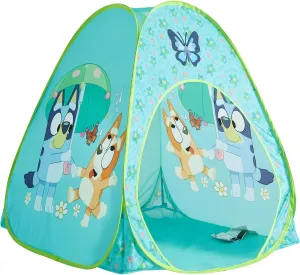 Bluey 3-Piece Adventure Slumber Set – Pop-Up Play Tent, Pillow & Flashlight, Fun Indoor Playhouse for Kids Ages 3 , Perfect for Sleepovers, Camping, or Bedroom Play