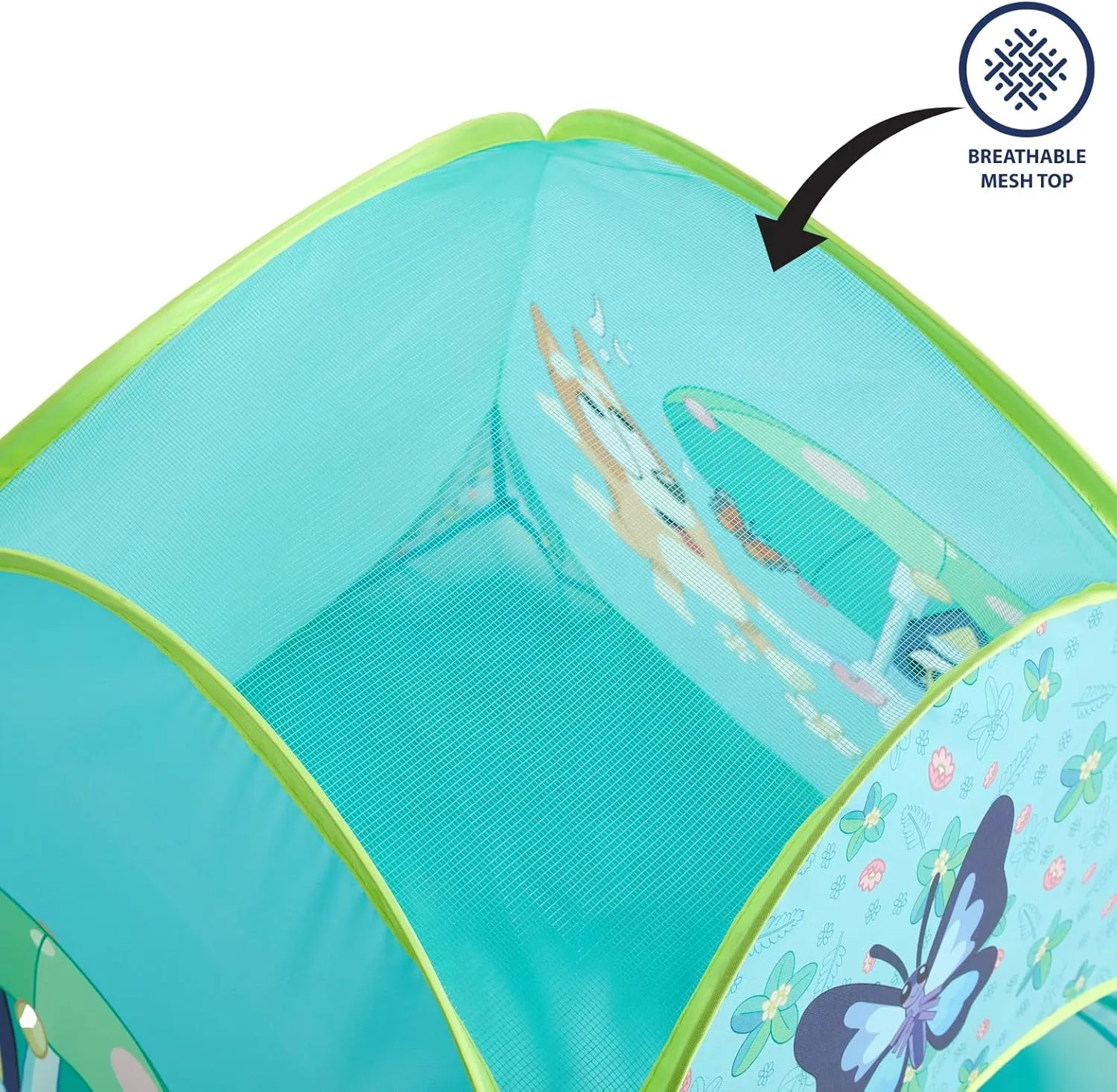 Bluey 3-Piece Adventure Slumber Set – Pop-Up Play Tent, Pillow & Flashlight, Fun Indoor Playhouse for Kids Ages 3 , Perfect for Sleepovers, Camping, or Bedroom Play