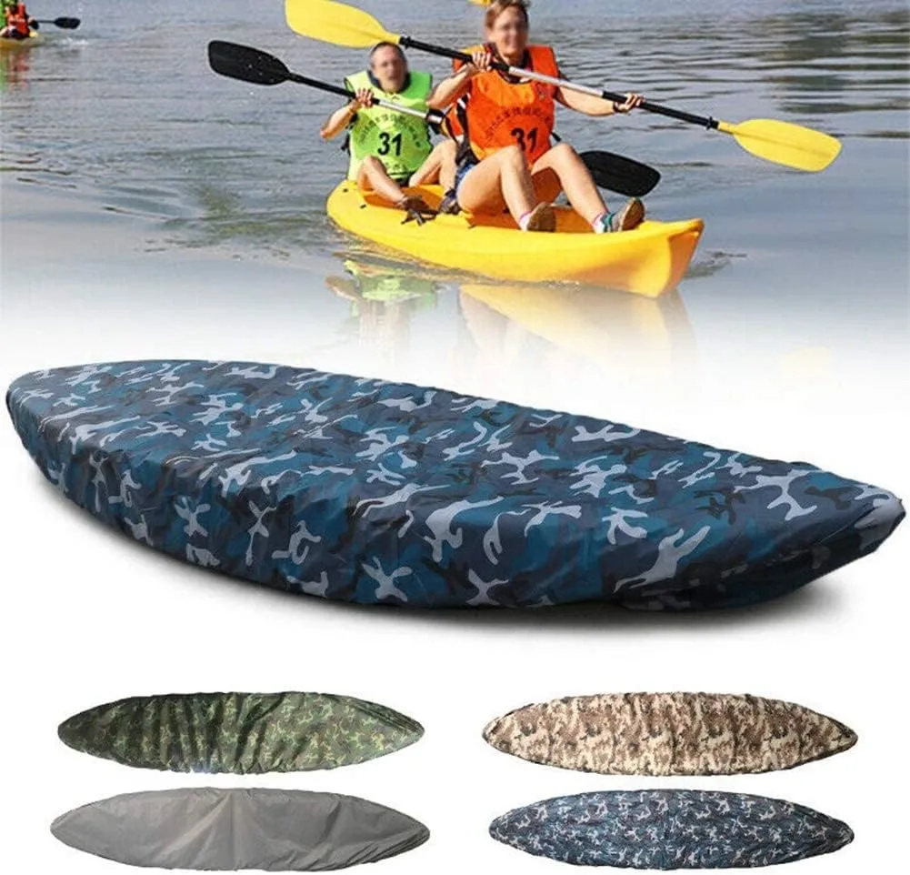 Boat Covers Waterproof Kayak Boat Cover, Professional Oxford Storage Dust Cover UV Protection Sunblock Shield Fit Fishing Boat Accessories ， Boat Tarp (Size : Fit 3.6 * 4m/11.8 * 13.1ft Kayak)