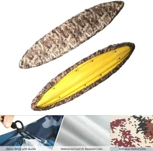 Boat Covers Waterproof Kayak Boat Cover, Professional Oxford Storage Dust Cover UV Protection Sunblock Shield Fit Fishing Boat Accessories ， Boat Tarp (Size : Fit 3.6 * 4m/11.8 * 13.1ft Kayak)