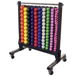Body-Solid Commercial Vinyl Dumbbell Rack Storage Rack