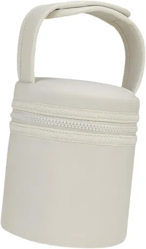 Bottle Storage Bag Water Bottle Carrier Pouch Lining Waterproof Warmer Bag Kettle Holder for Hiking Camping Beach, White