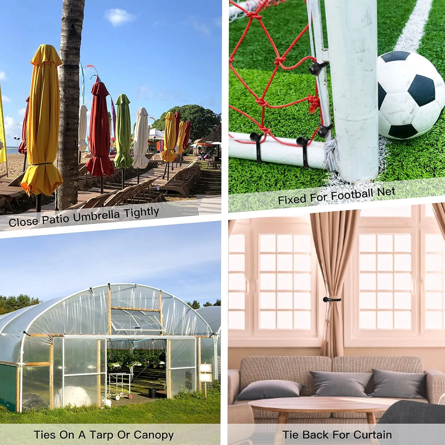 Bungee Balls 12 inch,100 pcs Tarp Bungee with Balls for Canopy, Camping Tarp, Shelter,Cargo,Tent Poles UV Resistant