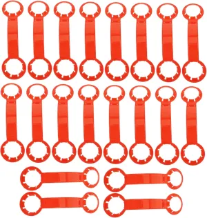 Cabilock 20pcs Drink Bottle Holder Clips Secure Carrier Buckles for Beer Water Bottles Comfortable Grip for Easy Handling for Parties and Events
