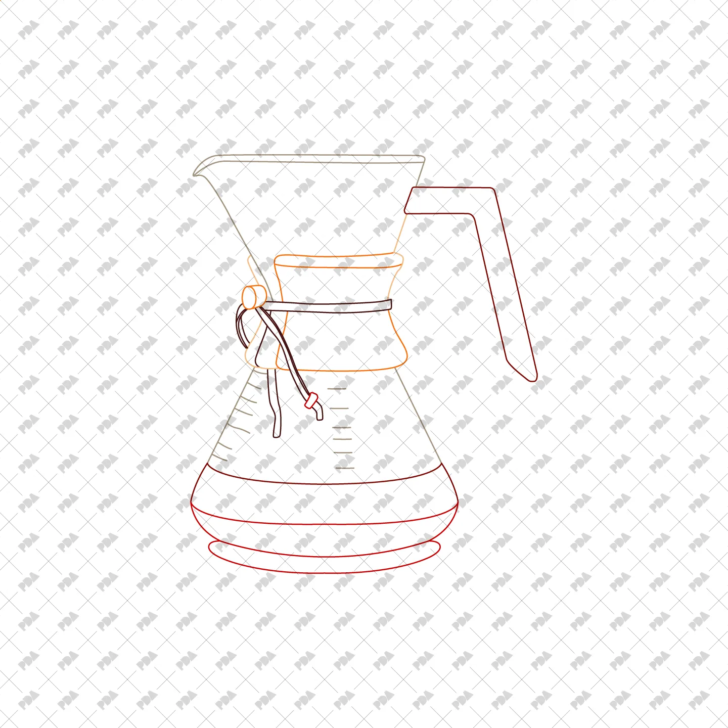 CAD Vector PNG Coffee Gadgets