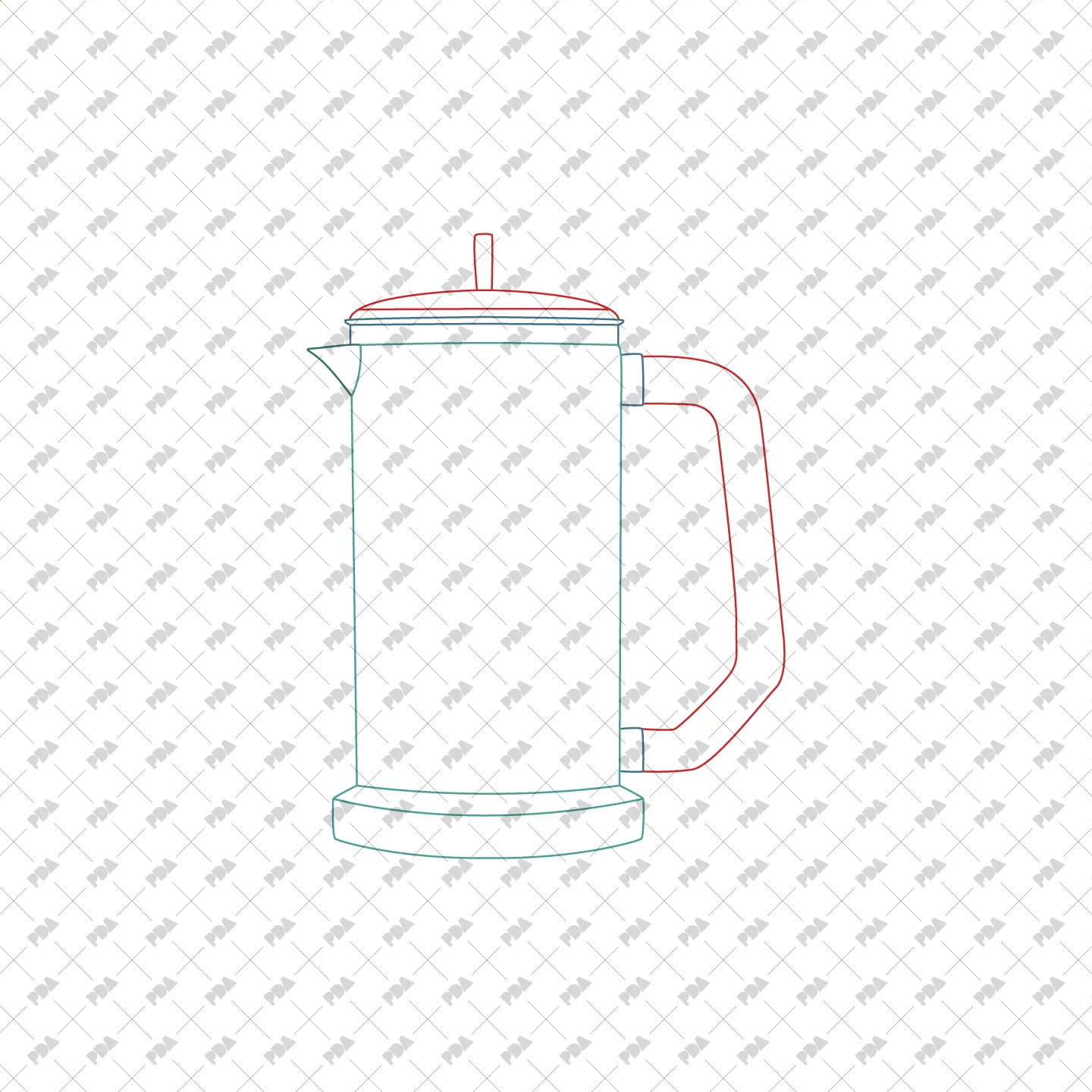 CAD Vector PNG Coffee Gadgets