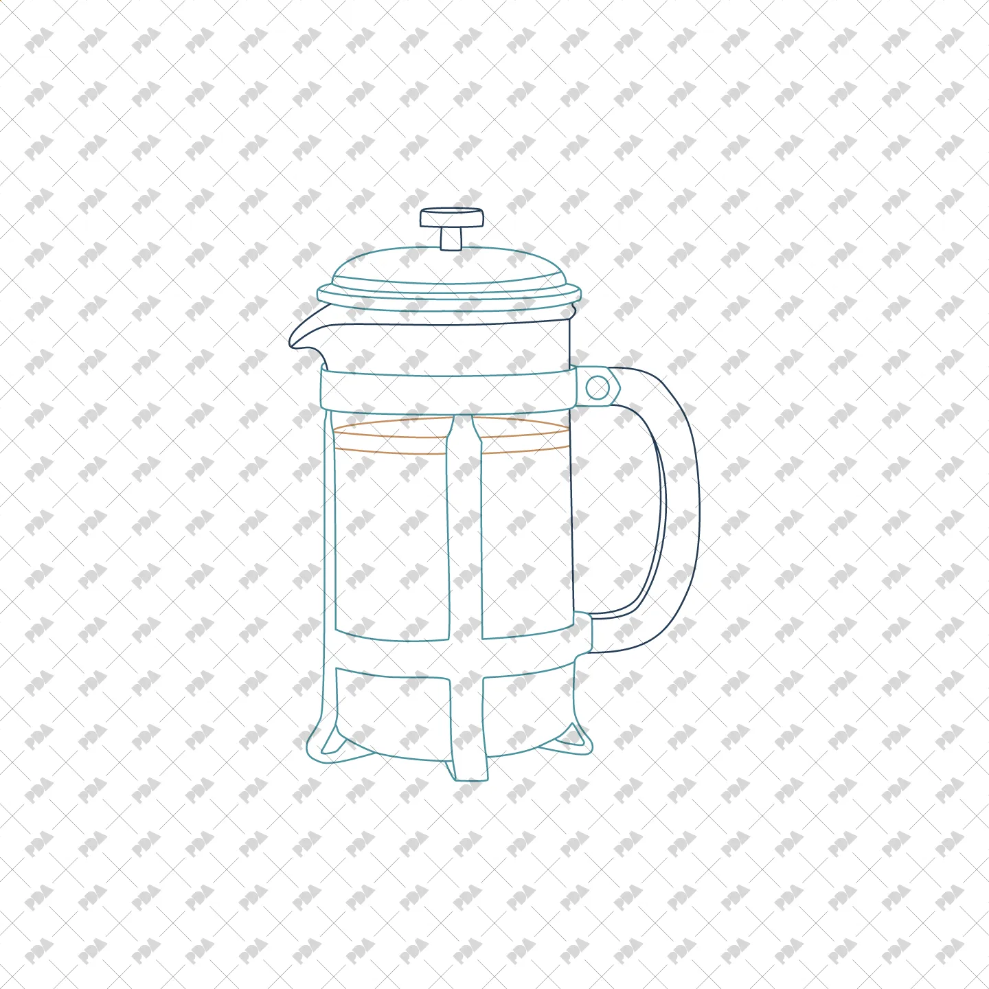 CAD Vector PNG Coffee Gadgets