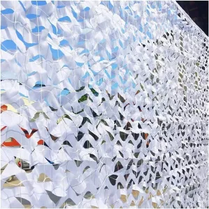 Camouflage Net White Camping Shelters Bulk Roll Camo Netting for Hunting Military Decoration | Foldable Camo Tarp Sunshade Net (Size : 2 * 6m(6.6 * 19.7ft))