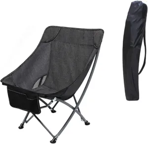 Camping Chair Camp Chair Portable Folding Chair with Mesh Side Pocket Backrest Stool Camping Backpacking Chair for Fishing Beach Travel Picnic Folding Chairs Outdoor Fishing Chair (Color : G