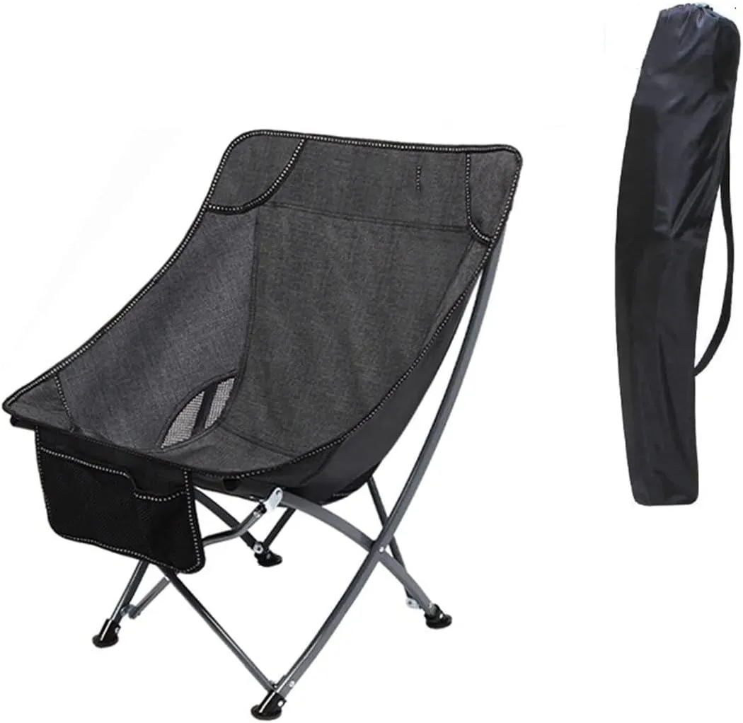 Camping Chair Camp Chair Portable Folding Chair with Mesh Side Pocket Backrest Stool Camping Backpacking Chair for Fishing Beach Travel Picnic Folding Chairs Outdoor Fishing Chair (Color : G