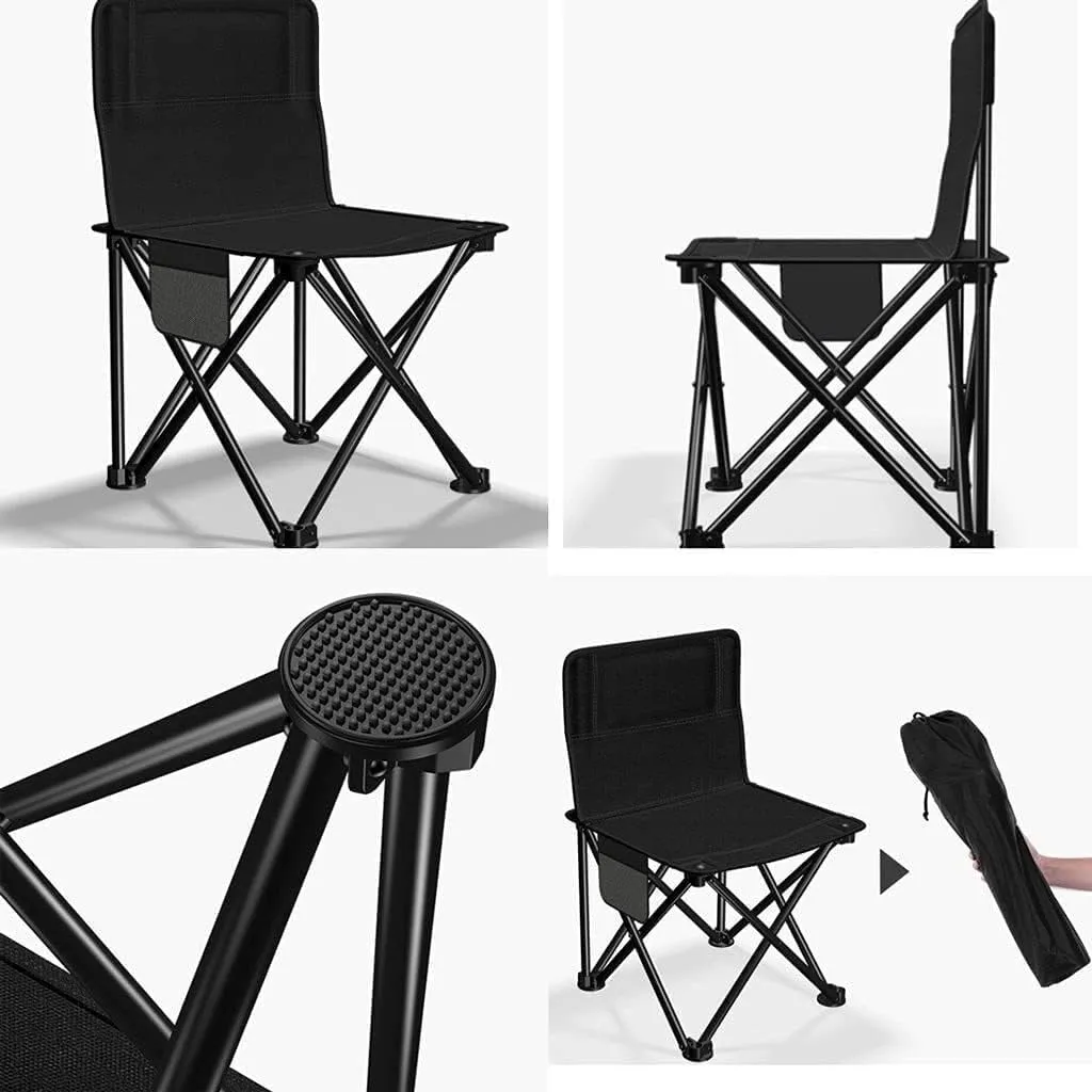 Camping Chair Folding Chairs Lawn Chairs Outdoor Folding Backrest Chair Portable Fishing Chair With Side Pocket Lightweight Leisure Chairs Padded Deck Chair Folding Chair Camp Chair Moon Chair ( Color