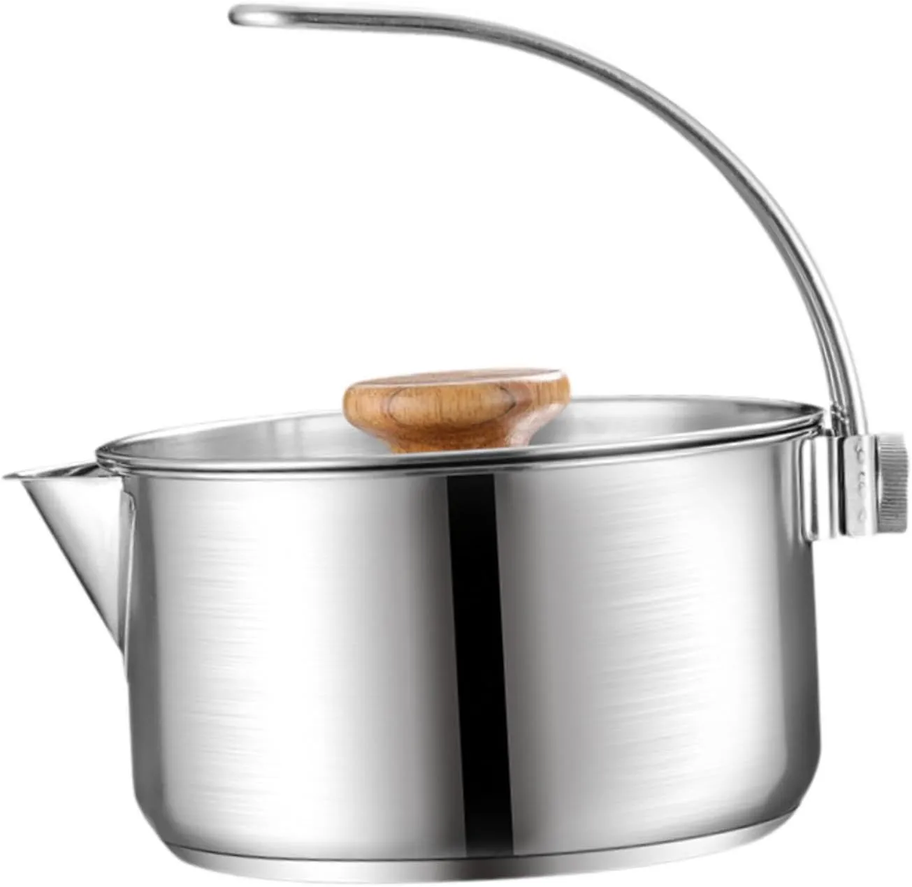Camping Kettle Coffee Tea Pot with Lid Multipurpose Campfire Water Kettle Water Pot for Boiling Water Backpacking BBQ Travel