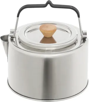 Camping Kettle for Boiling Water, 1 L / 35.2 OZ Stainless Steel Camping Tea Kettle Portable Coffee Pot Travel Stove Kettle for Outdoor Cooking & Backpacking Silver