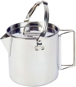 Camping Kettle Stainless Steel Outdoor Cooking Kettle 1.2L Lightweight Compact Camping Pot Teakettle Hiking Backpacking Picnic