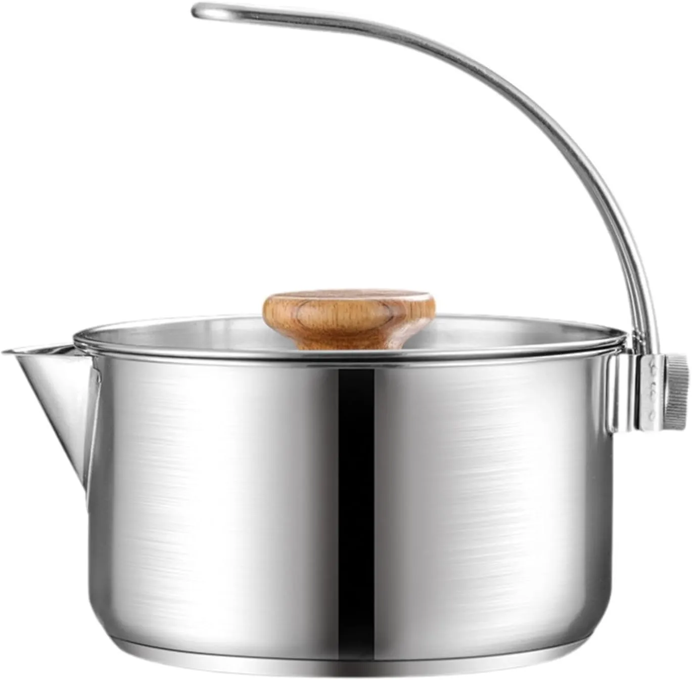 Camping Kettle Tea Pot with Lid Cover Easy to Clean Practical Water Kettle Outdoor Water Pot for Picnics Hiking BBQ