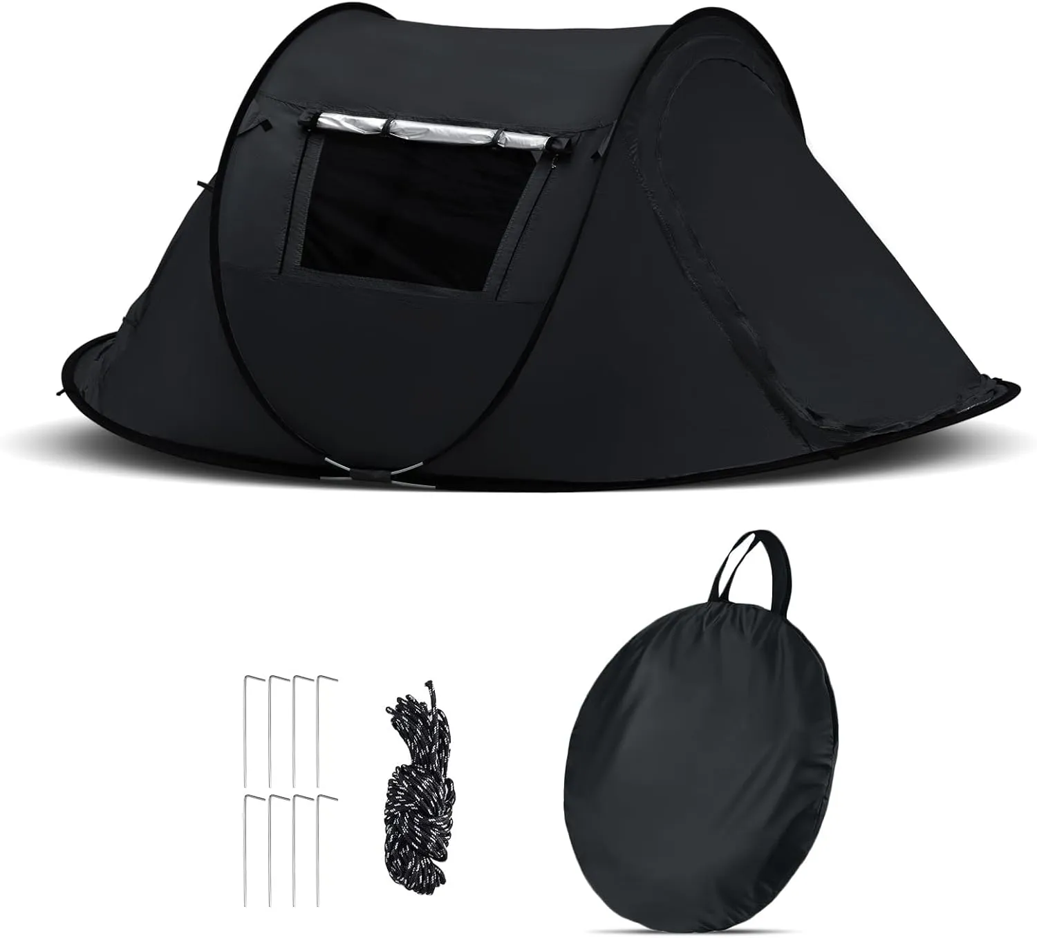 Camping Outdoor Pop-up Tent, Foldable Quick-Opening Beach Tents 1-4 Person, UPF 50  Waterproof Sun Shelters Canopy, Family Camping Tent for Family Cam