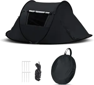 Camping Outdoor Pop-up Tent, Foldable Quick-Opening Beach Tents 1-4 Person, UPF 50  Waterproof Sun Shelters Canopy, Family Camping Tent for Family Cam