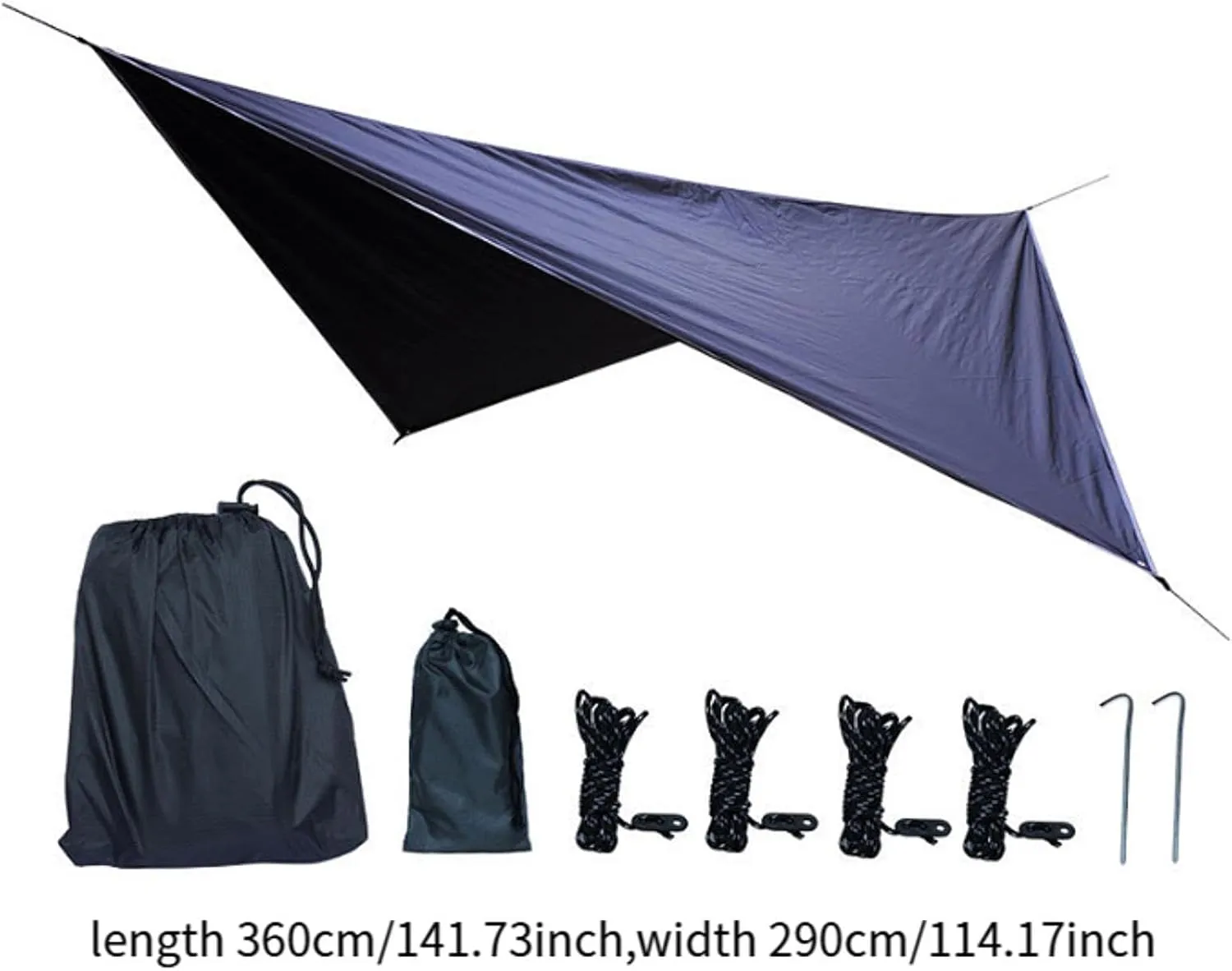Camping Tarp Hammock Canopy Easily Set up Lightweight Camping Canopy Tent Tarp for Garden Picnic Traveling Backpacking Hiking, Black