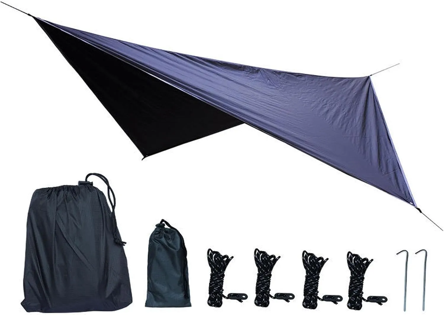 Camping Tarp Hammock Canopy Easily Set up Lightweight Camping Canopy Tent Tarp for Garden Picnic Traveling Backpacking Hiking, Black