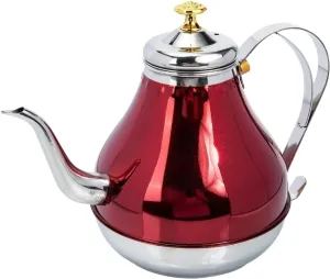 Camping Teapot, Stainless Steel Tea Kettle with Infuser, Teapot for Gas Induction Electric Stovetop