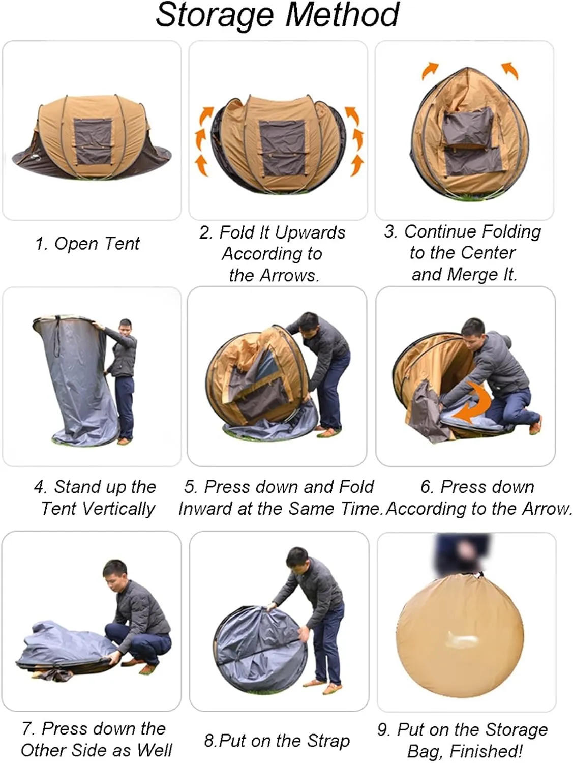 Camping Tent 3-4 Person Outdoor Automatic Quick Open Instant Pop Up Throw Tent Rainproof 2 Doors 2 Windows Portable Family Tents for Park Camping Hiking