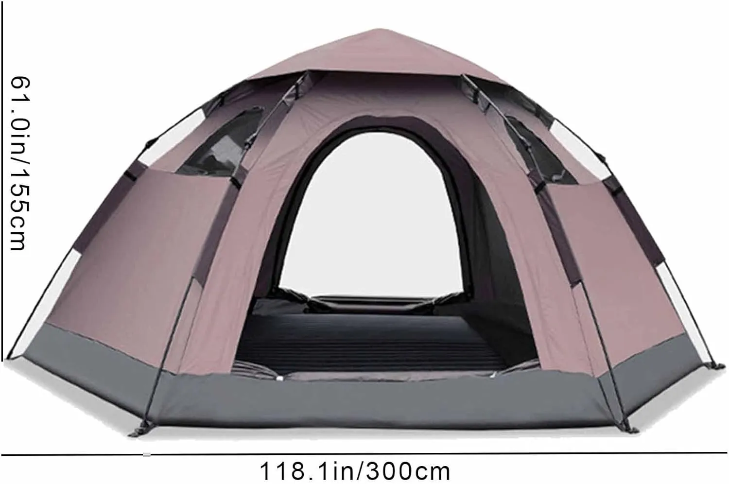 Camping Tent, auto Set up Instant Snow Camping Tent, Outdoor Camping Instant Cabin Tent, Suitable for Camping Trips and Outdoor Parties (Color : Green)