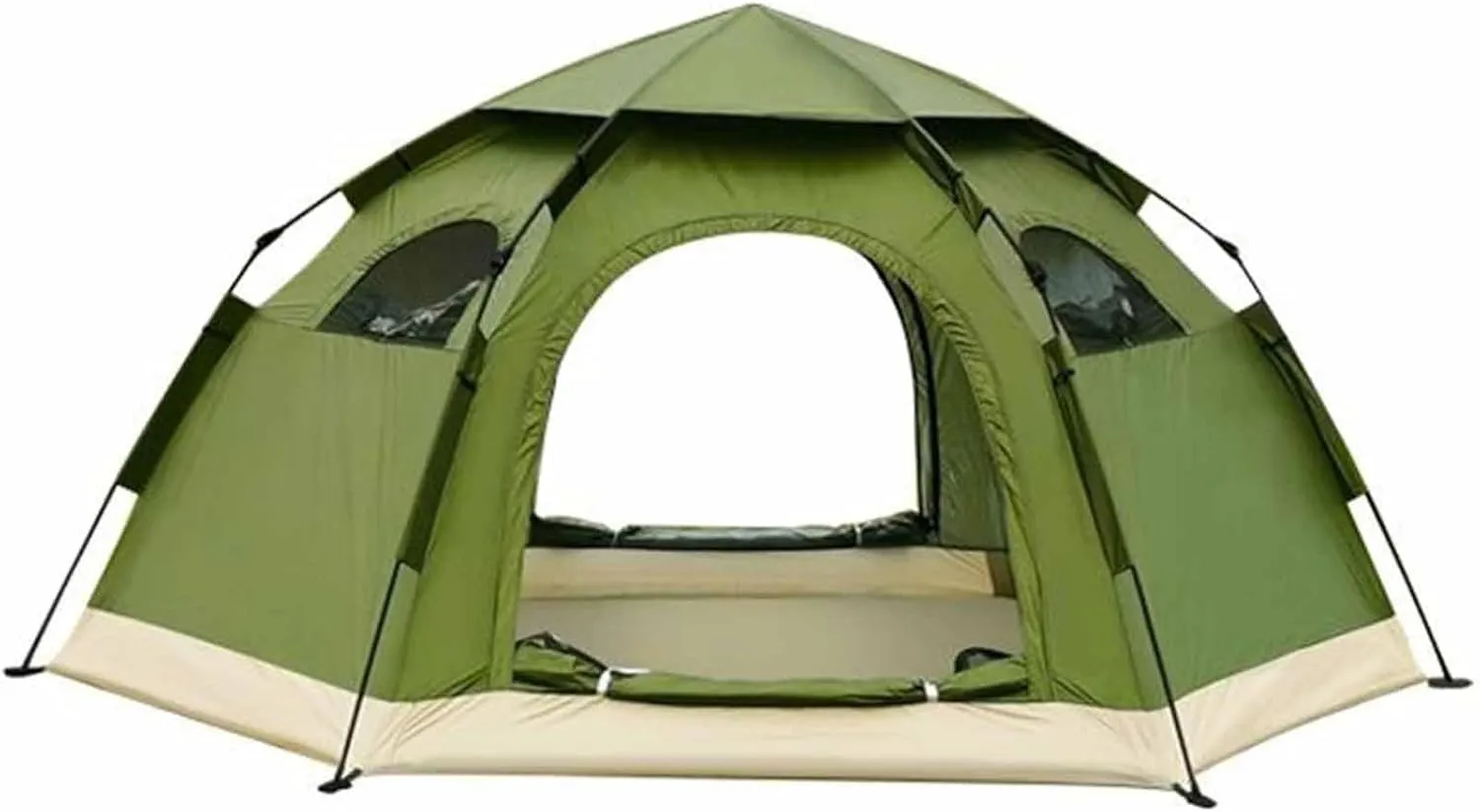 Camping Tent, auto Set up Instant Snow Camping Tent, Outdoor Camping Instant Cabin Tent, Suitable for Camping Trips and Outdoor Parties (Color : Green)