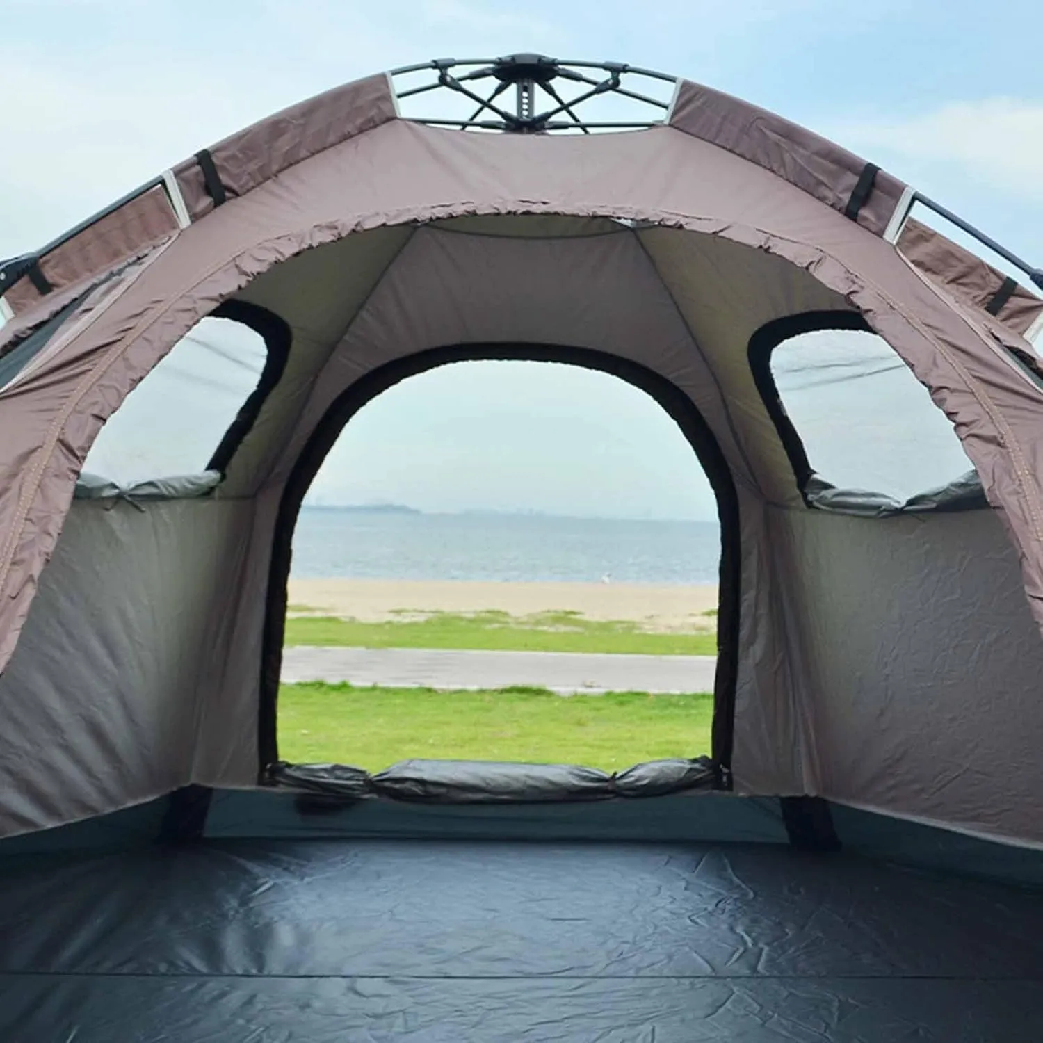 Camping Tent, auto Set up Instant Snow Camping Tent, Outdoor Camping Instant Cabin Tent, Suitable for Camping Trips and Outdoor Parties (Color : Green)