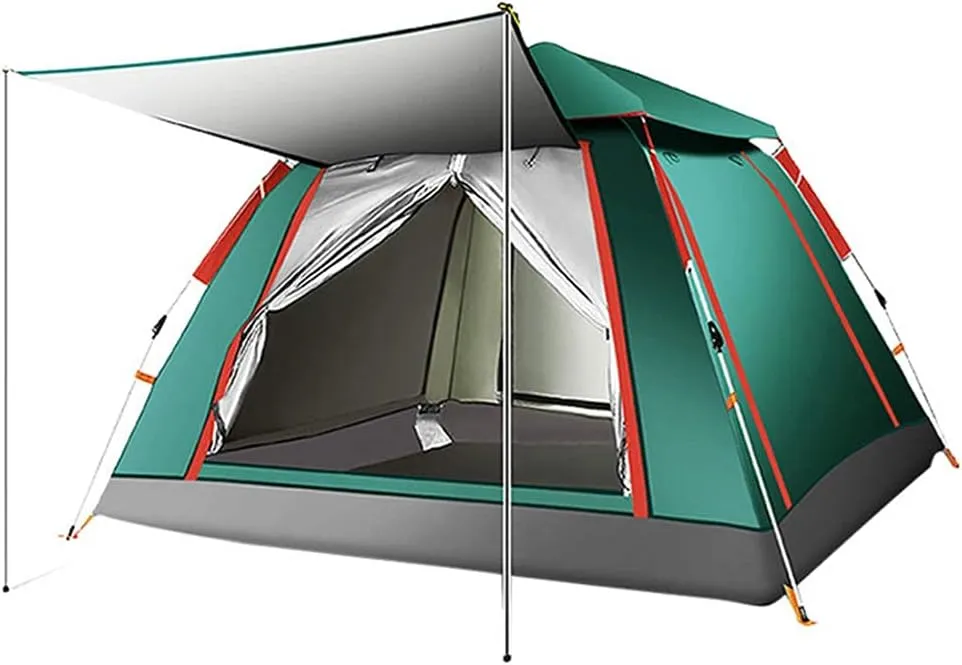 Camping Tent Rainproof Multifunction Folding Automatic Outdoor Thick Family Tents 5-8 Person (M?rkgr?n 3/4 Person)