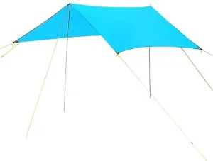 Camping Tent Tarp,Hammock Rain Fly Tarp,Waterproof Tarp Backpacking,Multifunctional Tarp Tent for Camping Tarp for Camping,Hiking and Outdoor Activities (Color : Royal Blue) (Sky Blue)