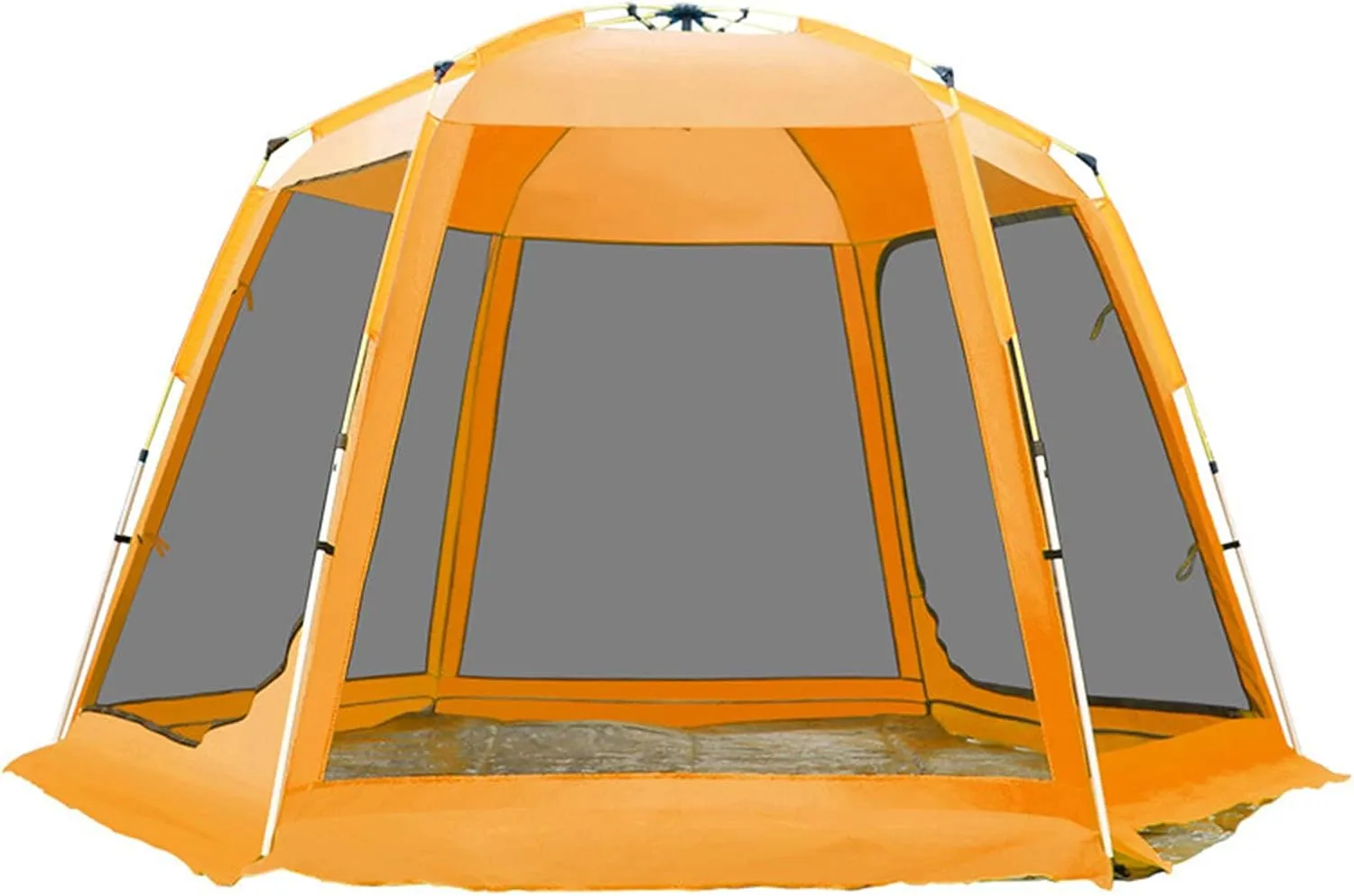 Camping Tents Outdoor Sun Shade Shelter 8-10 People Automatic Hexagonal Retractable Aluminum Alloy Camping Equipment
