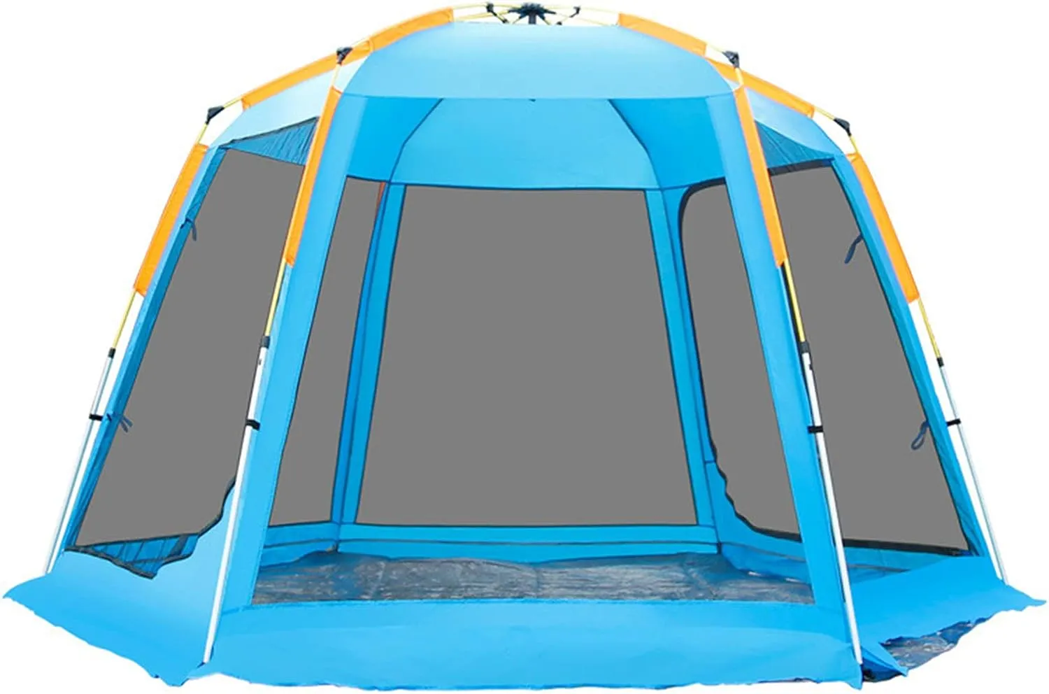 Camping Tents Outdoor Sun Shade Shelter 8-10 People Automatic Hexagonal Retractable Aluminum Alloy Camping Equipment