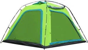 Camping Tents Shelter Portable Waterproof Cabin Tent Hold 4-6 Persons with Instant Setup Pop Up Tent with Carry Bag UV Protection for Camping Hiking Mountaineering (Color : Green)