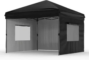 Canopy Tent 10x10 Easy Pop Up, Outdoor Shade Instant Canopy Tents, Comercial Instant Heavy DutyCanopy Pop Up Tent with 3 Sidewalls