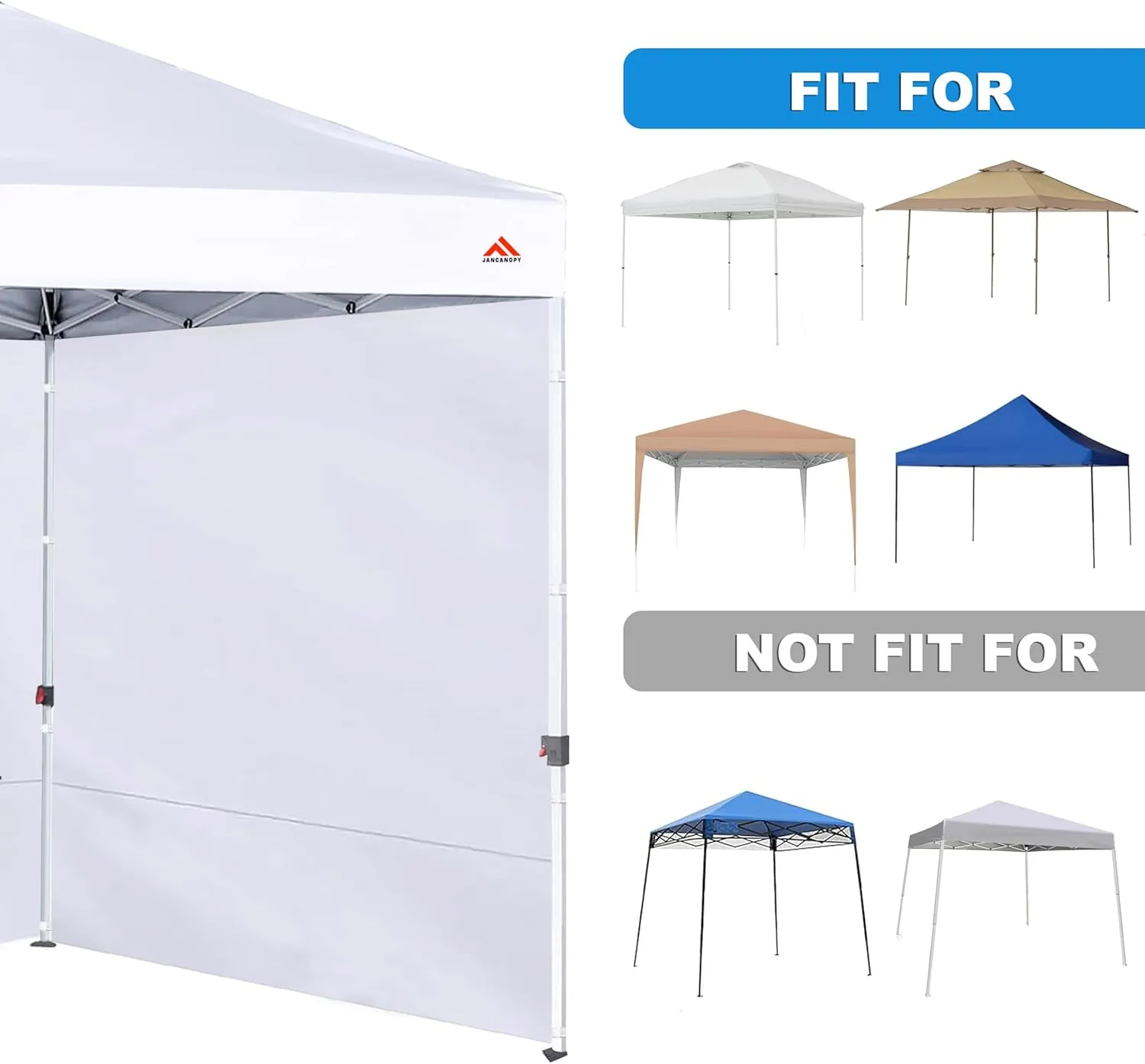 Canopy Tent Gazebo Sidewalls for 10x10 Pop Up Canopy 99% UV Protection, Waterproof, 3 Pcs Sidewalls Only,(Purple)