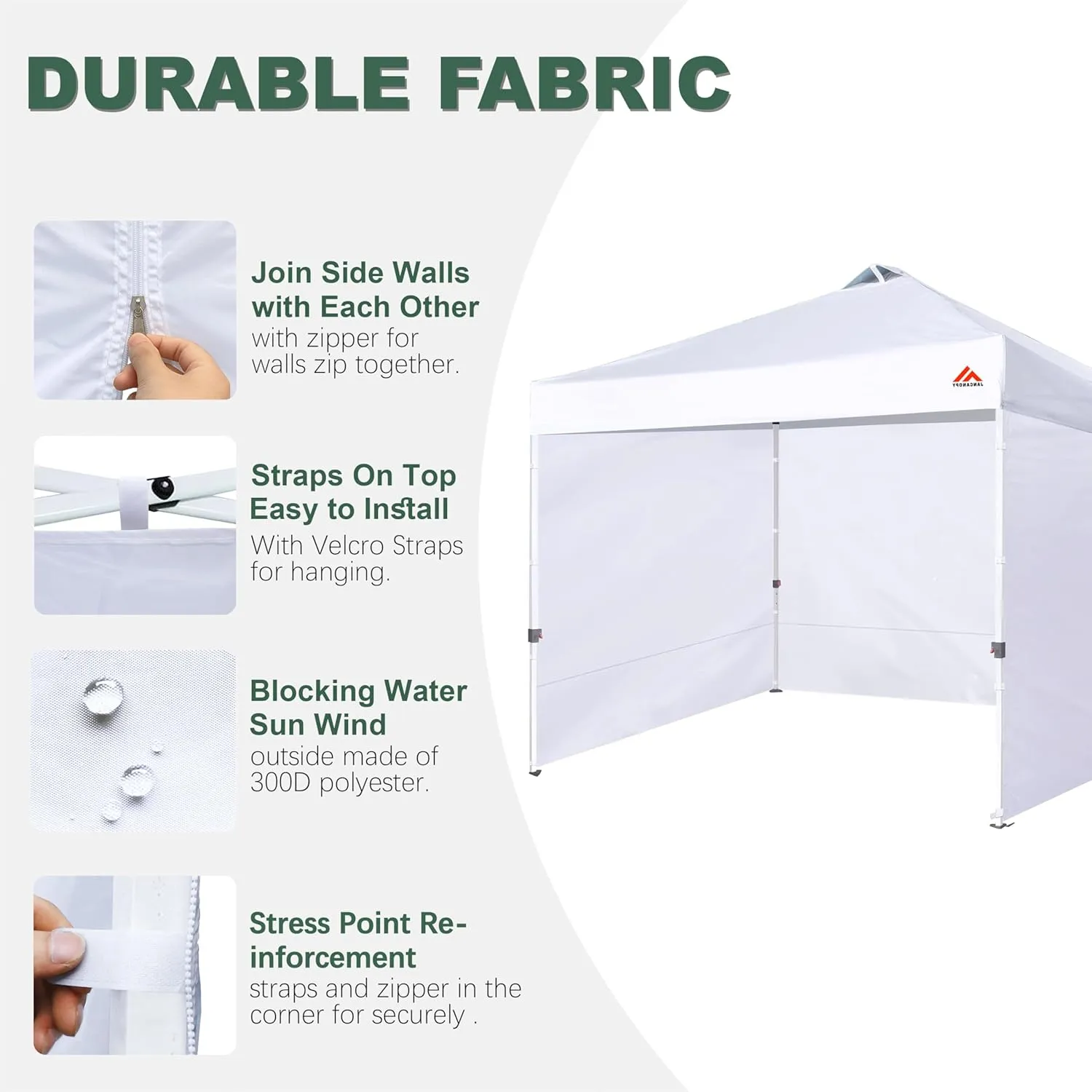 Canopy Tent Gazebo Sidewalls for 10x10 Pop Up Canopy 99% UV Protection, Waterproof, 3 Pcs Sidewalls Only,(Purple)