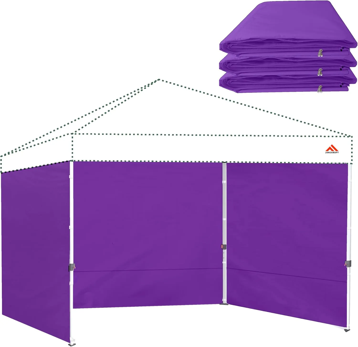 Canopy Tent Gazebo Sidewalls for 10x10 Pop Up Canopy 99% UV Protection, Waterproof, 3 Pcs Sidewalls Only,(Purple)