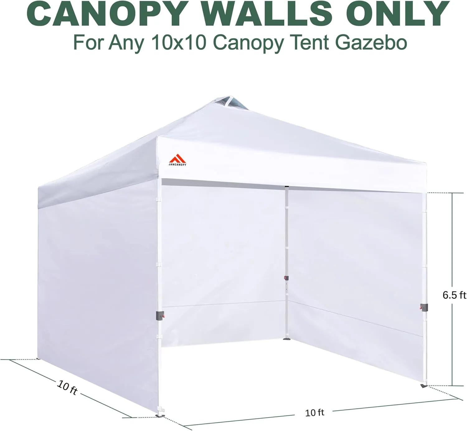 Canopy Tent Gazebo Sidewalls for 10x10 Pop Up Canopy 99% UV Protection, Waterproof, 3 Pcs Sidewalls Only,(Purple)