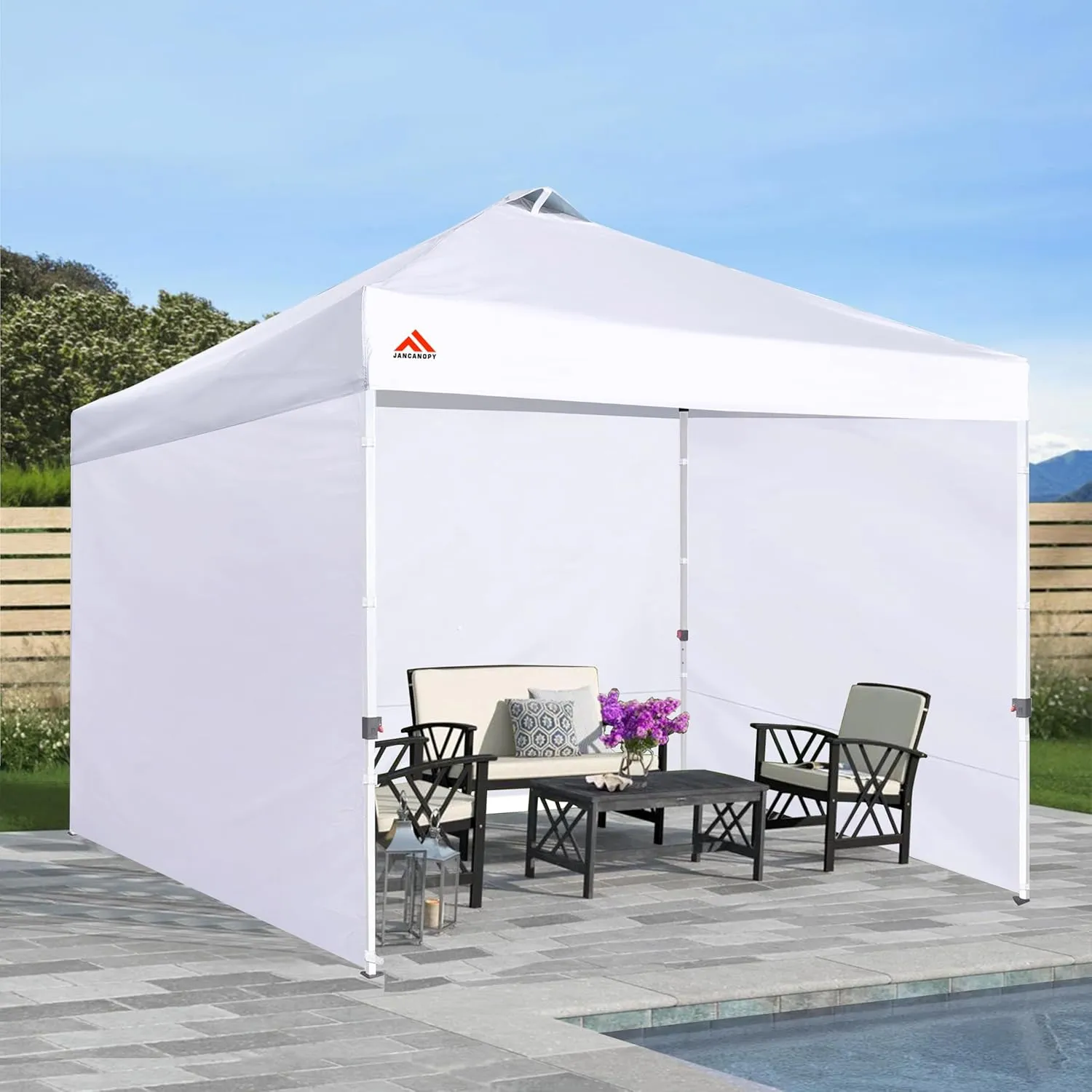 Canopy Tent Gazebo Sidewalls for 10x10 Pop Up Canopy 99% UV Protection, Waterproof, 3 Pcs Sidewalls Only,(Purple)