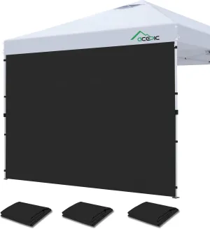 Canopy Tent Sidewalls for 10x10 Pop Up Canopy,99% UV Protection Waterproof，3 Piece Sidewalls, Black(3PCS Sidewall Only, Canopy Tent NOT Included)