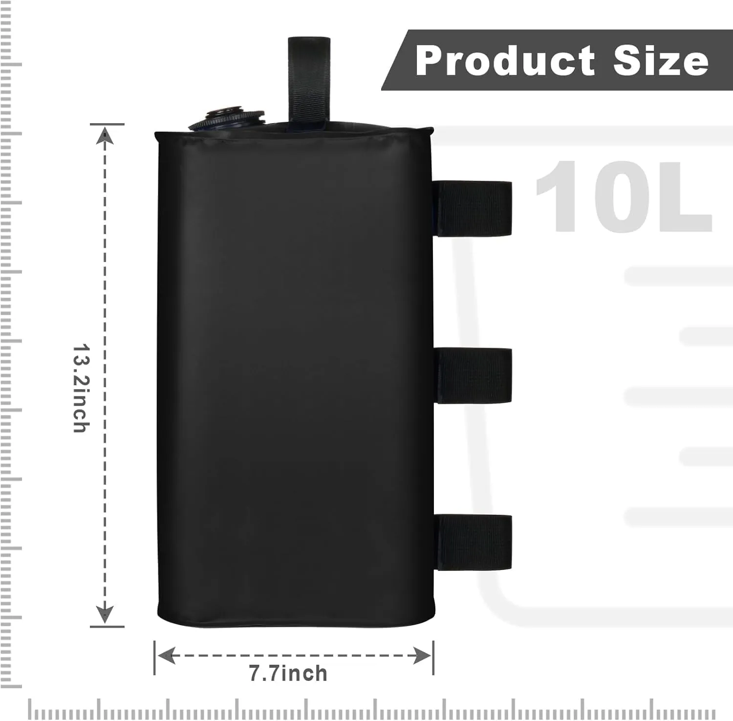 Canopy Water Weights Bag Set of 4,88 LBS Gazebos Tent Water Weights Set, 4 Leg Weights for Gazebo, Pop-Up Canopy, Canopies, Tent (Black 10L)