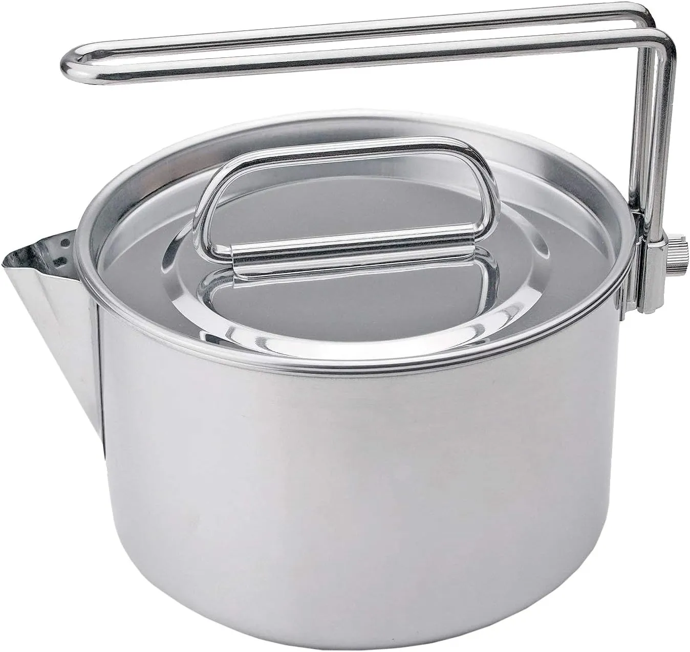 Captain Stag M-7296 Camping Kettle Cooker, 5.5 inches (14 cm), 0.5 gal (1.3 L)