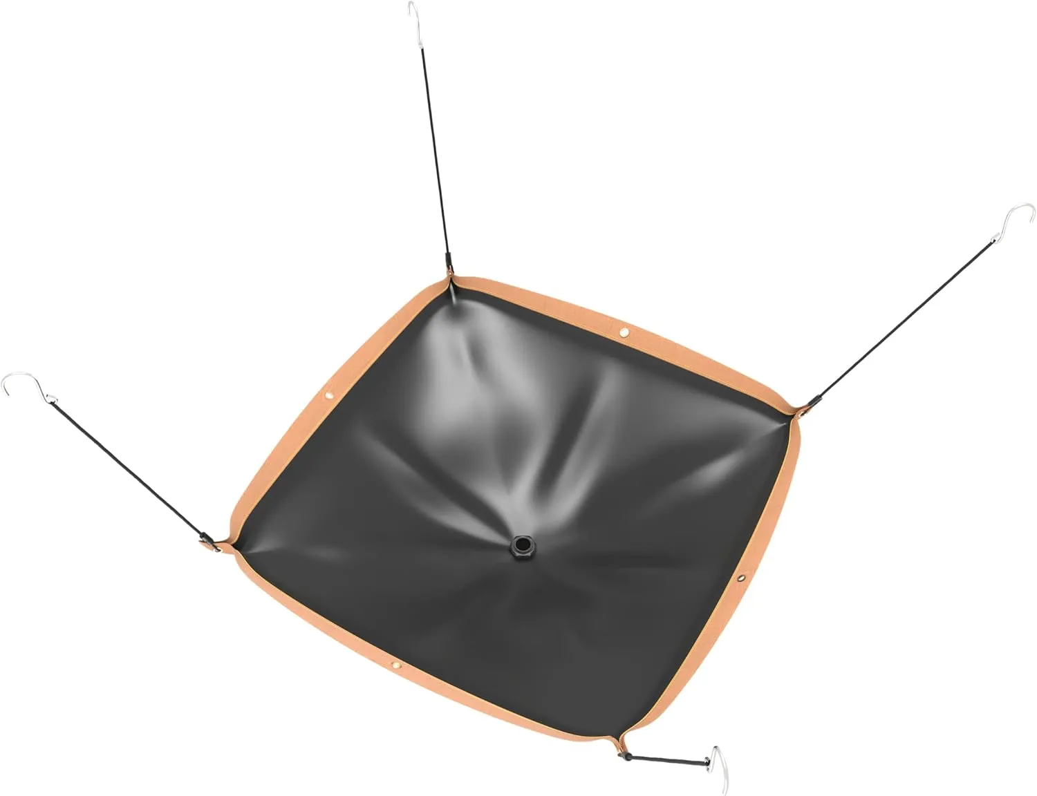 Ceiling Leak Diverter, Heavy Duty 420D Oxford Fabric Roof Ceiling Leak Drip Diverter Tarp with 10ft Drain Hose, Khaki, 3' x 3'