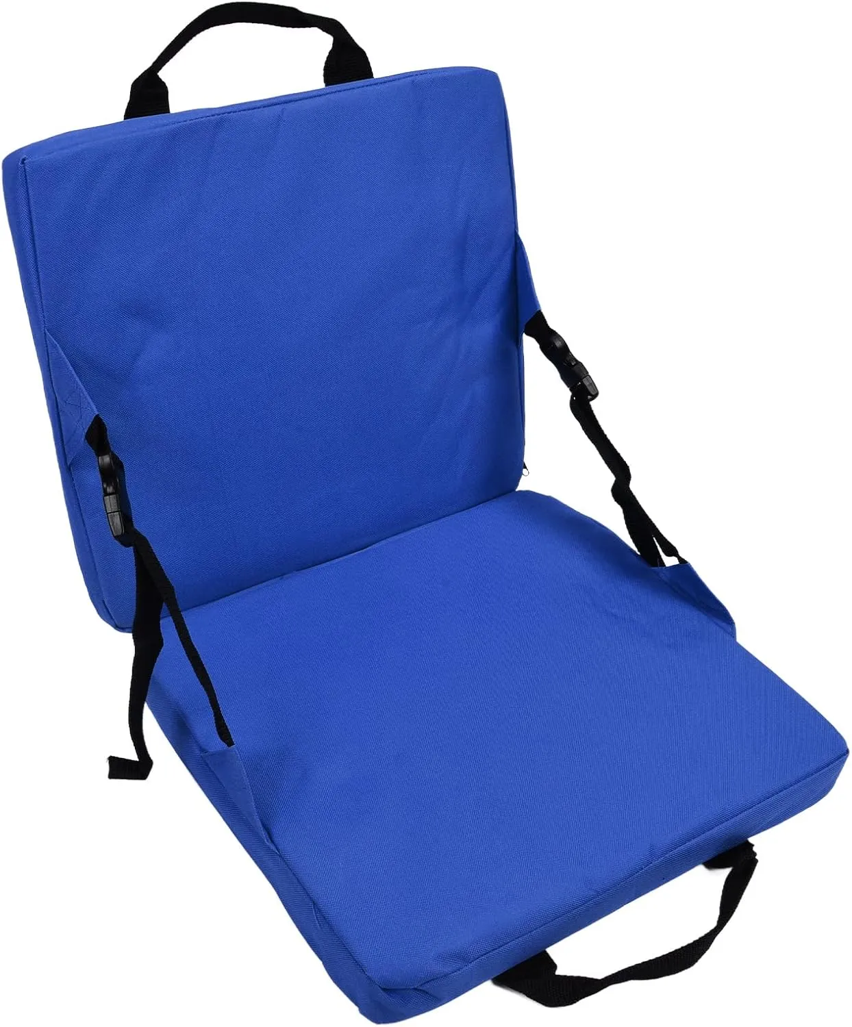 Chair Cushion, Foldable Soft Seat Cushion with Backrest, Portable Camping Chair Pads for Outdoor Camping Hiking Stadium Office(Blue)