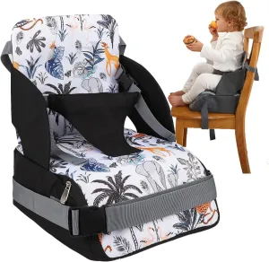 Chair Pad to Raise Seat Height, Dining Table Chair Seat Protector, Large Capacity Mommy Bag Shoulder Diaper Bag (Jungle Animals,Standard)